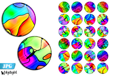 Rainbow Seamless Bottle cap images Digital Collage sheet