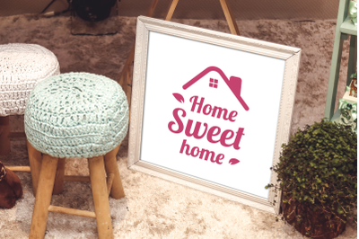 Home sweet home text quotes SVG, EPS, PNG