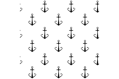 Anchor seamless pattern black white