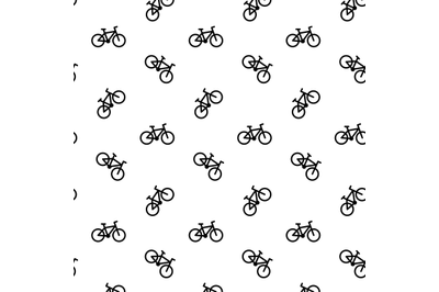 Bicycle seamless pattern black white