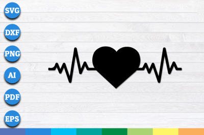 Love Heartbeat EKG SVG