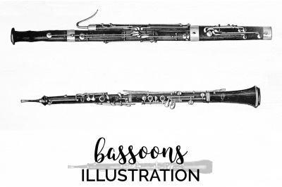 Bassoon Clipart Music - Bassoons Vintage