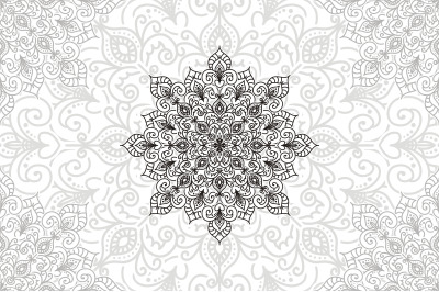 Flower Mandala. Vintage decorative elements. Oriental pattern, vector
