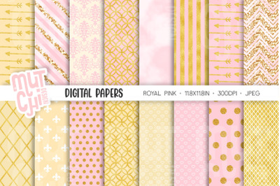 Pink Royal Digital Papers