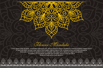 Flower Mandala. Vintage decorative elements. Oriental pattern, vector
