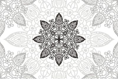 Flower Mandala. Vintage decorative elements. Oriental pattern, vector
