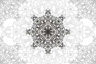 Flower Mandala. Vintage decorative elements. Oriental pattern, vector