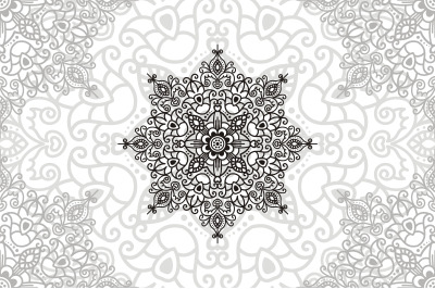 Flower Mandala. Vintage decorative elements. Oriental pattern, vector