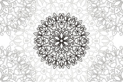 Flower Mandala. Vintage decorative elements. Oriental pattern, vector