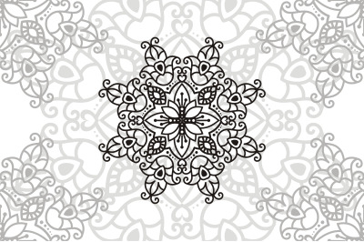 Flower Mandala. Vintage decorative elements. Oriental pattern, vector