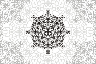 Flower Mandala. Vintage decorative elements. Oriental pattern, vector