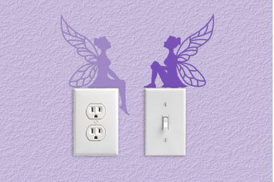 Fairy Silhouettes Light Switch and Outlet Decoration | SVG | PNG | DXF