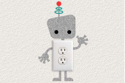 Robot Light Switch and Outlet Decoration | SVG | PNG | DXF