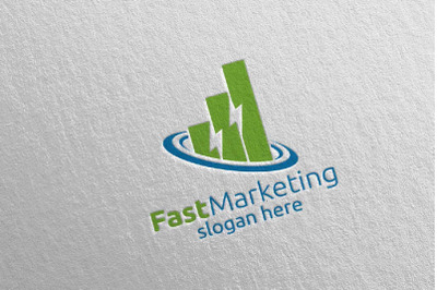 Fast Marketing Financial Advisor Logo Design Template Icon 1