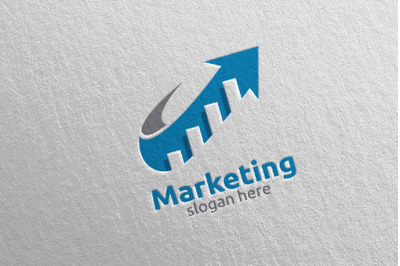 Marketing Financial Advisor Logo Design Template Icon 4