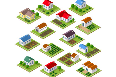 Set of townhouses and rural houses