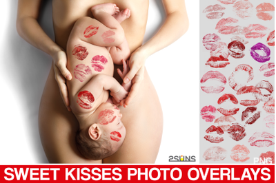 50 Kisses kiss photo overlays, valentines overlays