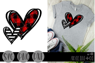 Patterned hearts SVG, PNG, DXF, Valentine&#039;s Day
