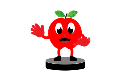 funy apple character