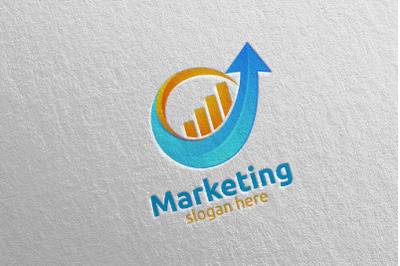 Marketing Financial Advisor Logo Design Template Icon 6