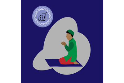 muslim pray illustration