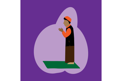 muslim pray illustration