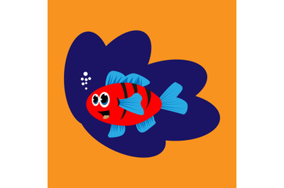 funy fish character