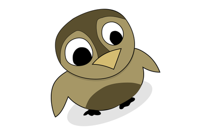 Owlet cute animal vector