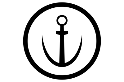 Black icon anchor