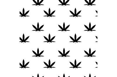 Cannabis seamless black background