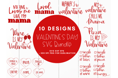 Valentine&#039;s Day Bundle SVG DXF EPS PNG Cut File  Cricut  Silhouette