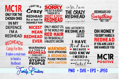 16 Redhead Sayings Bundle 1