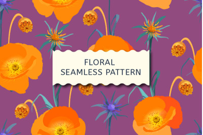 Art floral vector seamless pattern.