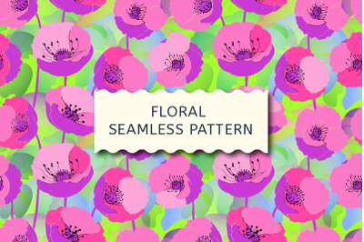 Art floral vector seamless pattern.