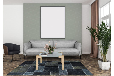 Interior scene - artwork background - frame mockup