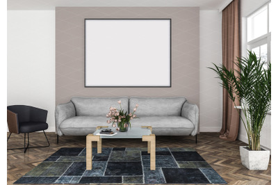 Interior scene - artwork background - frame mockup