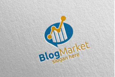 Blog Marketing Financial Advisor Logo Design Template 15