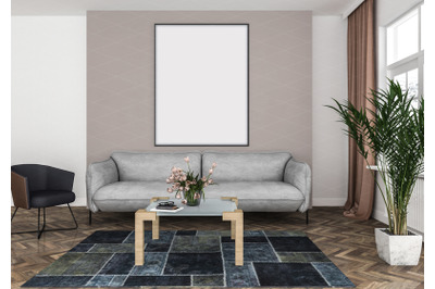 Interior scene - artwork background - frame mockup