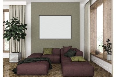 Interior scene - artwork background - frame mockup