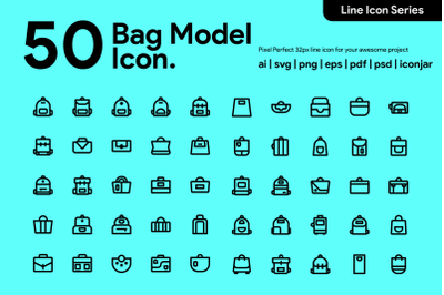 50 Bag Model Icon Line V2