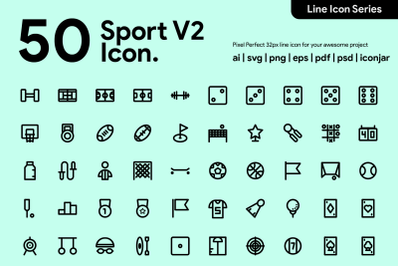 50 Sport Icon Line V2