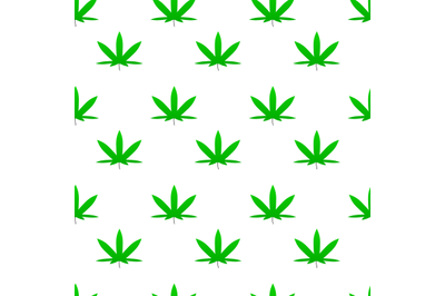 Green weed cannabis leaf pattern vector