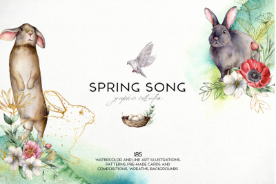 Spring song. Graphic collection