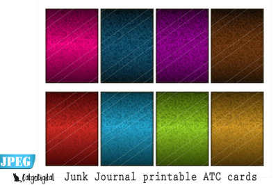 Junk Journal Printable ATC cards Scrapbooking