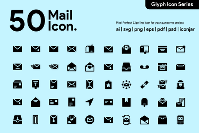 50 Mail Icon Glyph