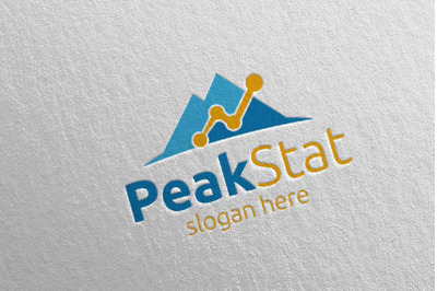Peak Stat Marketing Financial Advisor Logo Design 24