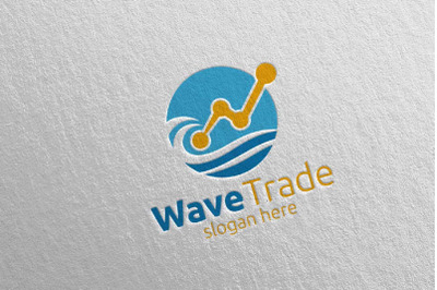 Wave Trade Marketing Financial Advisor Logo Design 26