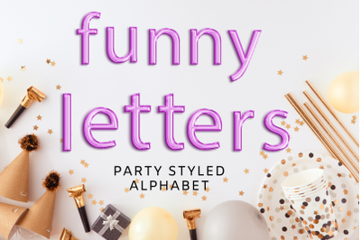 Light Purple Foil Balloon Alphabet Clipart