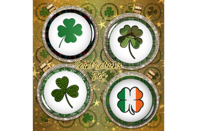 St Patrick Day Digital,Shamrock Collage Sheet,Clover Image,Happy St. P