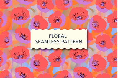 Art floral vector seamless pattern.